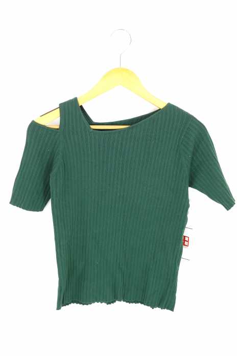 BEAUTY & YOUTH UNITED ARROWS  （ビューティーアンドユースユナイテッドアローズ） リブスリットショルダーアシンメトリーニット レディース トップス