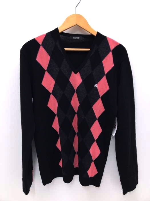 BURBERRY BLACK LABEL(バーバリーブラックレーベル) Vネック ウールニット メンズ トップス