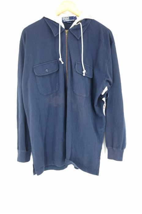 Polo by RALPH LAUREN （ポロバイラルフローレン） フード付鹿子地ハーフジップポロシャツ メンズ トップス