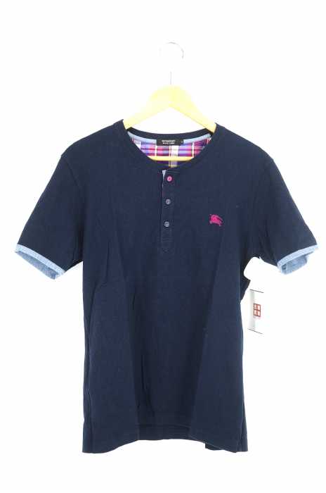 BURBERRY BLACK LABEL (バーバリーブラックレーベル) ヘンリーネックTシャツ メンズ トップス