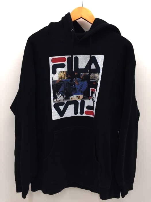 USED古着(ユーズドフルギ) 2PAC FILA GRANT HILL プリントプルオーバーパーカー メンズ トップス