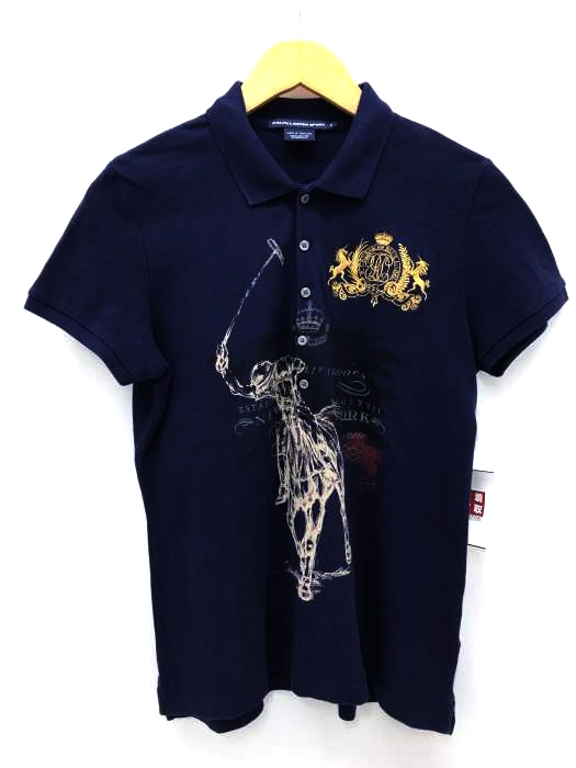 RALPH LAUREN SPORT（ラルフローレンスポーツ） 手書きイラストプリント 半袖ポロシャツ レディース トップス