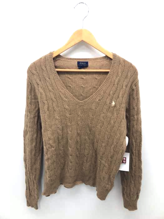 POLO RALPH LAUREN（ポロラルフローレン） ワンポイント刺繍Vネックニット レディース トップス