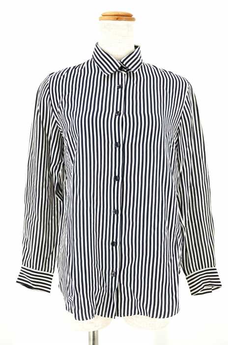 TOMORROWLAND collection  （トゥモローランドコレクション） シルク混ストライプブラウス レディース トップス