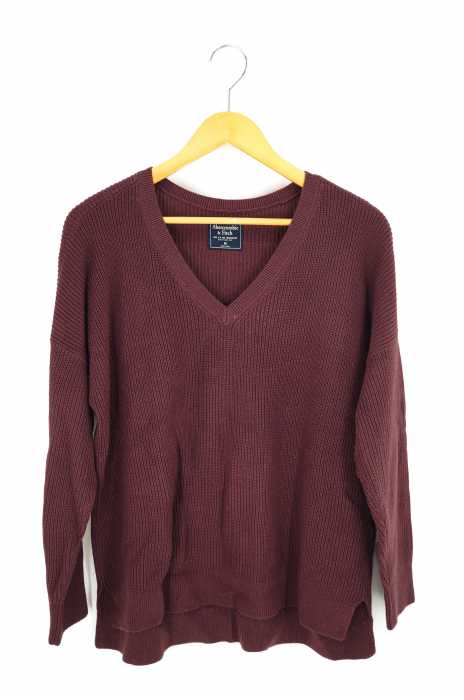 Abercrombie & Fitch（アバクロンビーアンドフィッチ） Vネックニットセーター レディース トップス
