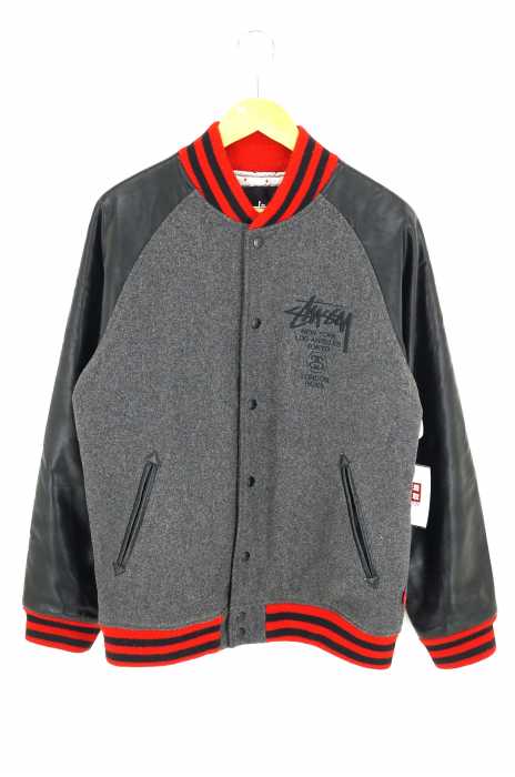 STUSSY （ステューシー） 異素材切替スタジアムジャケット メンズ アウター