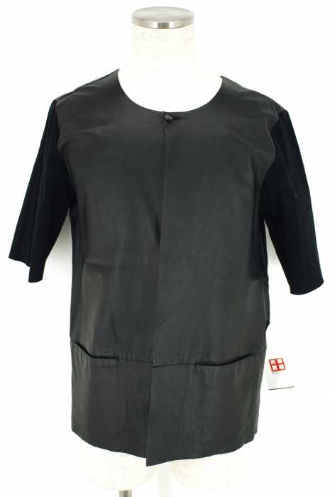 bukht （ブフト） GARDEN別注レザー切替半袖カーディガンTシャツ メンズ トップス