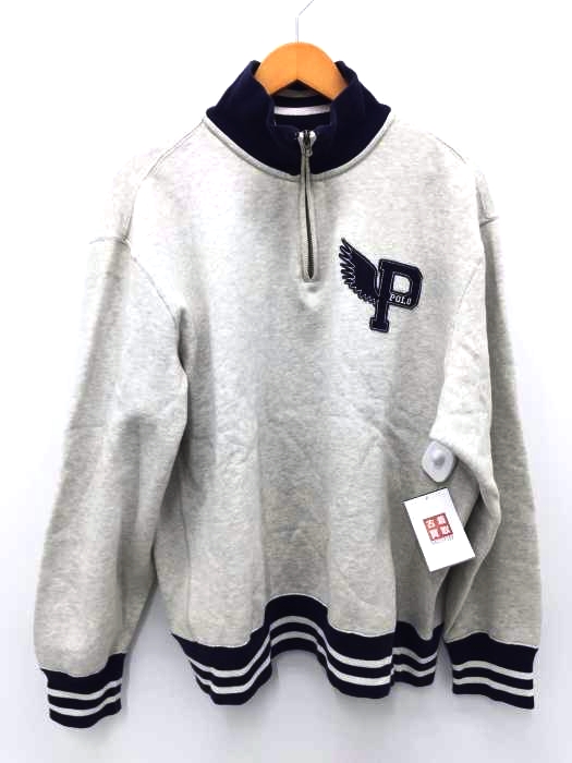 Polo by RALPH LAUREN（ポロバイラルフローレン） ウィングワッペン刺繍ハーフジップスウェット メンズ トップス