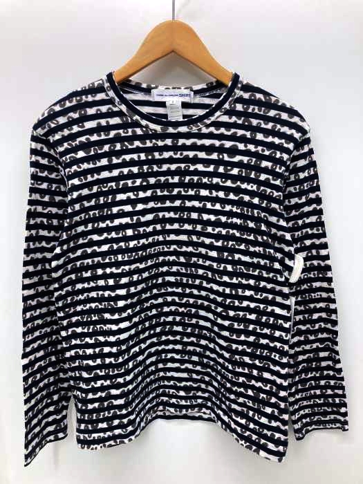 COMME des GARCONS SHIRT（コムデギャルソンシャツ） レオパード×ボーダー 長袖Tシャツ メンズ トップス