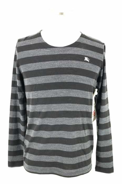 BURBERRY BLACK LABEL (バーバリーブラックレーベル) ボーダーウールニット 薄手 メンズ トップス