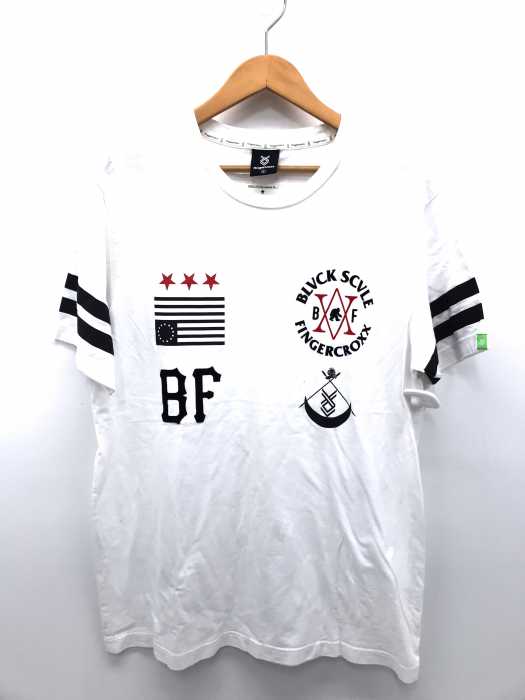 fingercroxx（フィンガークロス） BLACK SCALE フロッキープリント半袖Tシャツ メンズ トップス