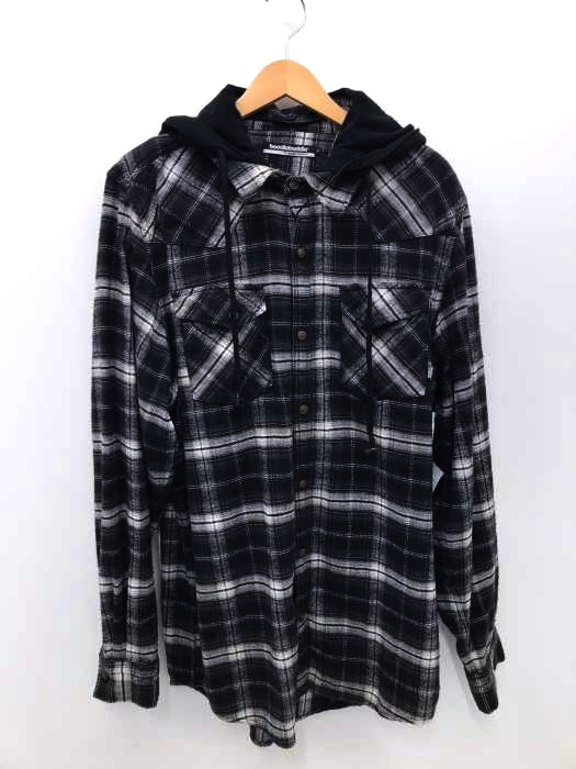 HoodieBuddie（） イヤホン付きフードネルシャツ メンズ トップス