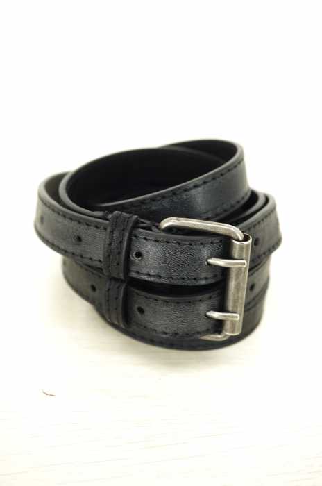 Ann DEMEULEMEESTER（アンドゥムルメステール） ツインバックルレザーベルト メンズ ファッション雑貨