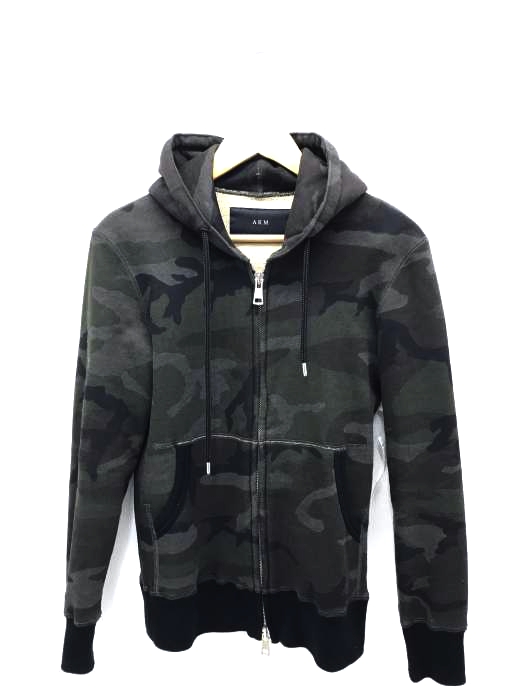 AKM（エーケイエム） ORIGINAL PRINT CAMO JERSEY ZIP PARKA メンズ トップス