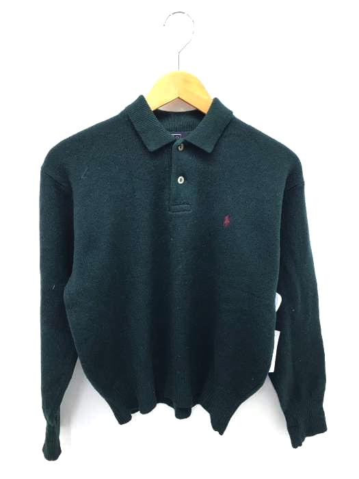 Polo by RALPH LAUREN（ポロバイラルフローレン） 刺繍ウールニットポロシャツ メンズ トップス