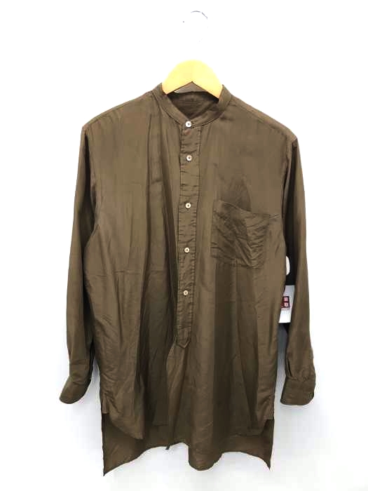 COMOLI（コモリ） シルク バンドカラーシャツ メンズ トップス