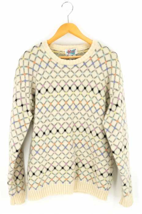 PAZZO COLLECTION(パッゾ コレクション) 総柄ウールニットセーター メンズ トップス
