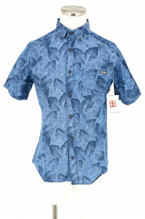 Eddie Bauer （エディーバウアー） ハイビスカス柄半袖ボタンダウンシャツ メンズ トップス