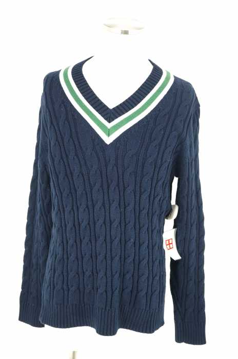 UNITED ARROWS green label relaxing （ユナイテッドアローズグリーンレーベルリラクシング） CO　TILDEN　V/N　5G　ニット ケーブルニットトップス メンズ トップス