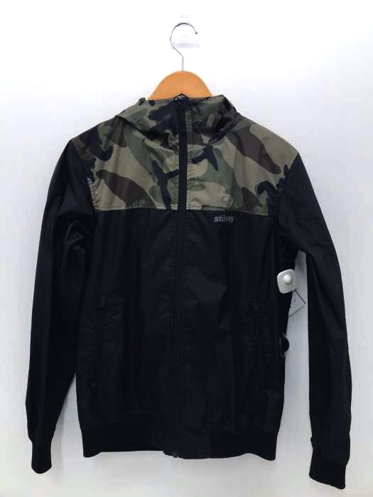 Stussy(ステューシー) カモ柄切替ナイロンフーデッドブルゾン メンズ アウター