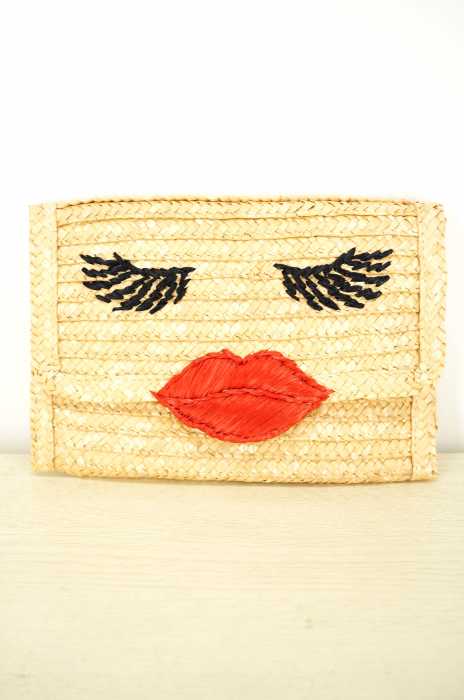 felix rey () フェイス刺繍クラッチバッグ レディース バッグ