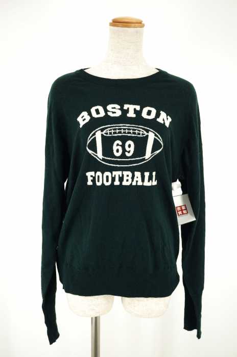 VENERTA knitwear (ヴェネルタニットウェア) BOSTON FOOTBALL Uネックニットトップス レディース トップス