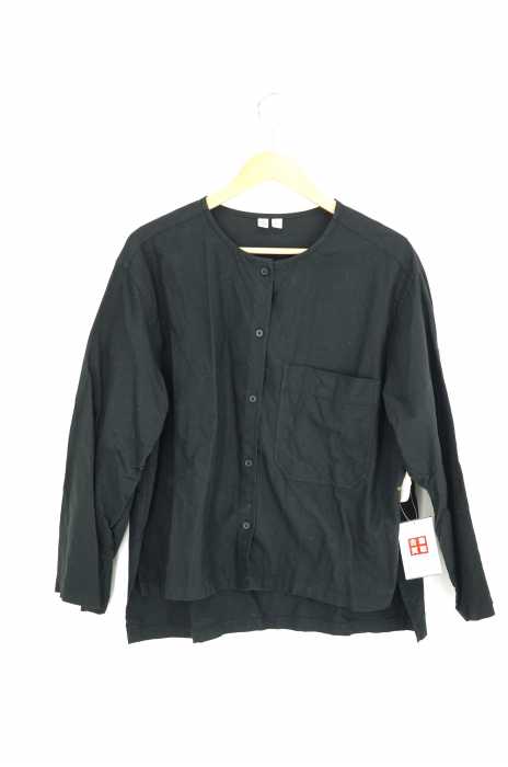UNIQLO U(ユニクロユー) ノーカラービックシャツ レディース トップス