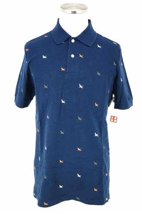 Eddie Bauer (エディーバウアー) 総柄半袖ポロシャツ メンズ トップス