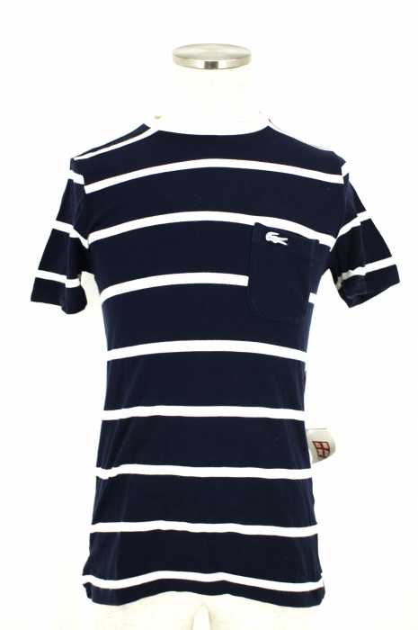LACOSTE （ラコステ） 鹿の子ボーダーポケットTシャツ メンズ トップス