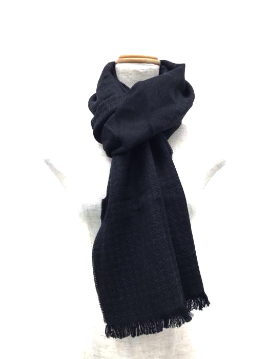 EMPORIO ARMANI（エンポリオアルマーニ） 千鳥格子柄ロゴ入りストール メンズ ファッション雑貨