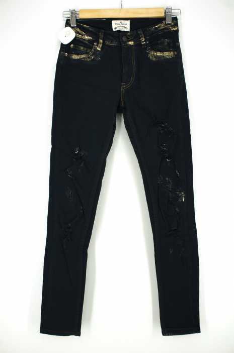 Vivienne Westwood ANGLOMANIA () クラッシュ加工ストレッチパンツ レディース パンツ