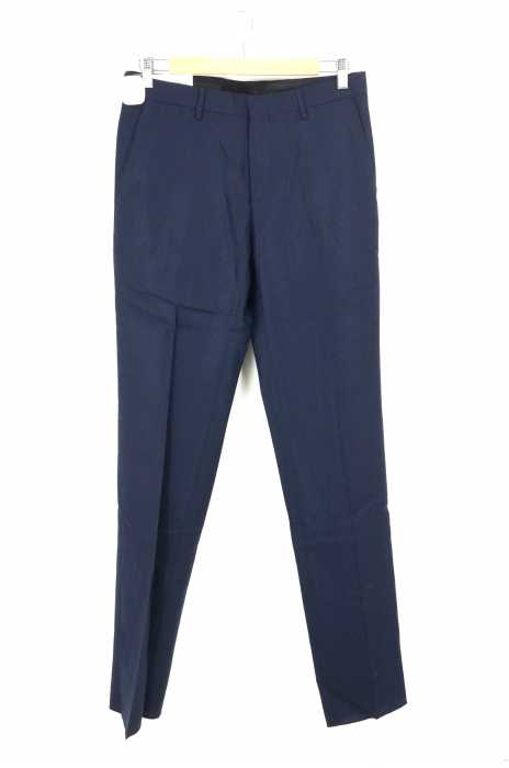 LITHIUM HOMME (リチウムオム) NAVY SILKMOHAIRWOOLTROUSERS-STRAIGHTパンツ メンズ パンツ