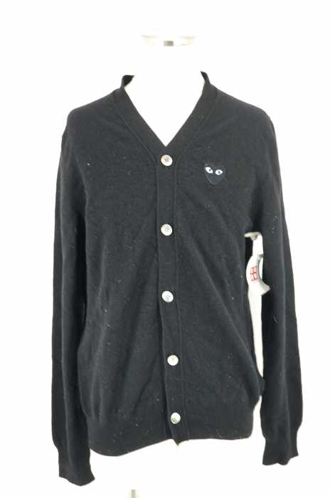 PLAY COMME des GARCONS (プレイコムデギャルソン) AD2008 ワッペン付き ウールカーディガン メンズ トップス