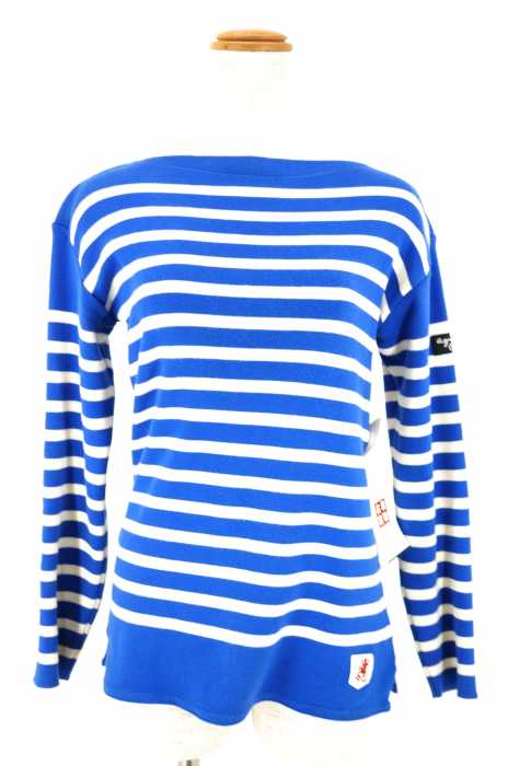 agnes b. × FILEUSE D'ARVOR (アニエスベー) ボーダーコットンニット 長袖カットソー レディース トップス