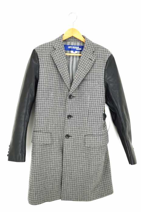 JUNYA WATANABE COMME des GARCONS MAN（ジュンヤワタナベコムデギャルソンマン） ウールツイードガンクラブチェック×牛革 メンズ アウター