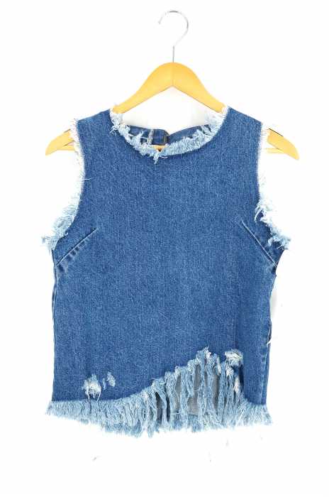 moussy （マウジー） BROKEN DENIM TOPS ブロークンデニムトップス レディース トップス