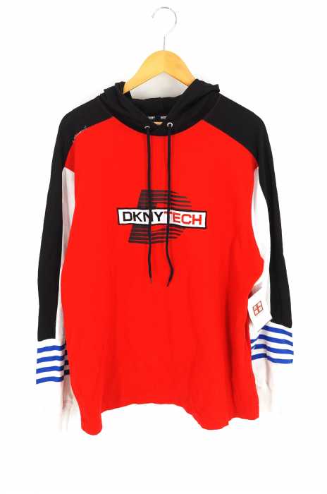 DKNY (ダナキャランニューヨーク) DKNY TECH 切替コットンプルオーバーパーカー メンズ トップス