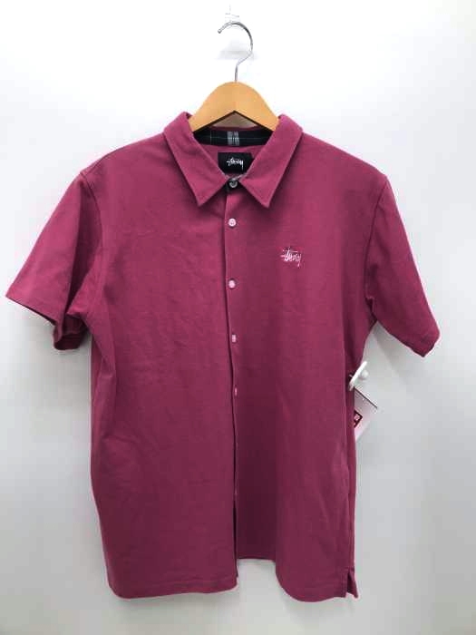 Stussy（ステューシー） ロゴ刺繍鹿の子地半袖シャツ メンズ トップス