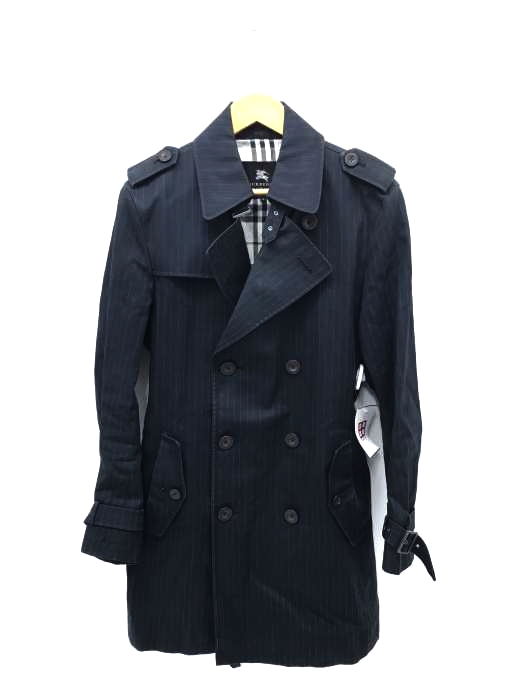BURBERRY BLACK LABEL(バーバリーブラックレーベル) ストライプ柄トレンチコート メンズ アウター