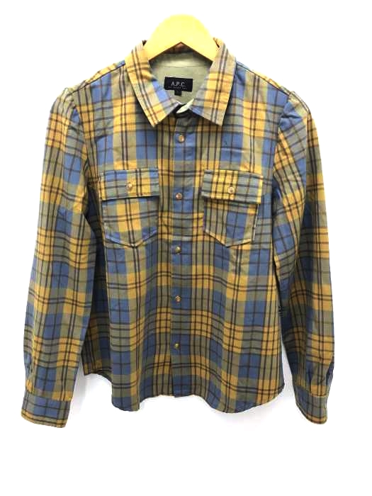 A.P.C.(アーペーセー) ナイロン混ウールチェックシャツ レディース トップス