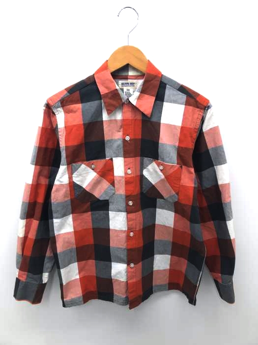 BEAMS BOY(ビームスボーイ) ブロックチェック ポケットシャツ レディース トップス