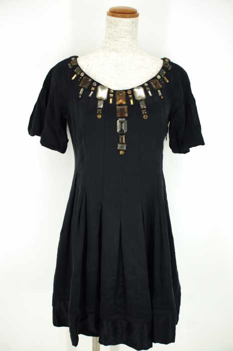 TED BAKER () ビジュー装飾シルクワンピース ドレス レディース ワンピース
