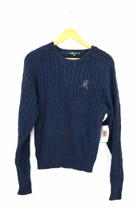 RALPH LAUREN (ラルフローレン) ワンポイント刺繍 ケーブル編み レディース トップス