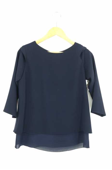 BEAUTY & YOUTH UNITED ARROWS  （ビューティーアンドユースユナイテッドアローズ） ダブルクロスレイヤード8分袖ブラウス レディース トップス