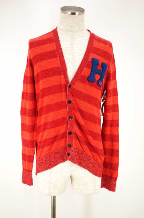 HILFIGER DENIM （ヒルフィガーデニム） ボーダーコットンニットカーディガン メンズ トップス