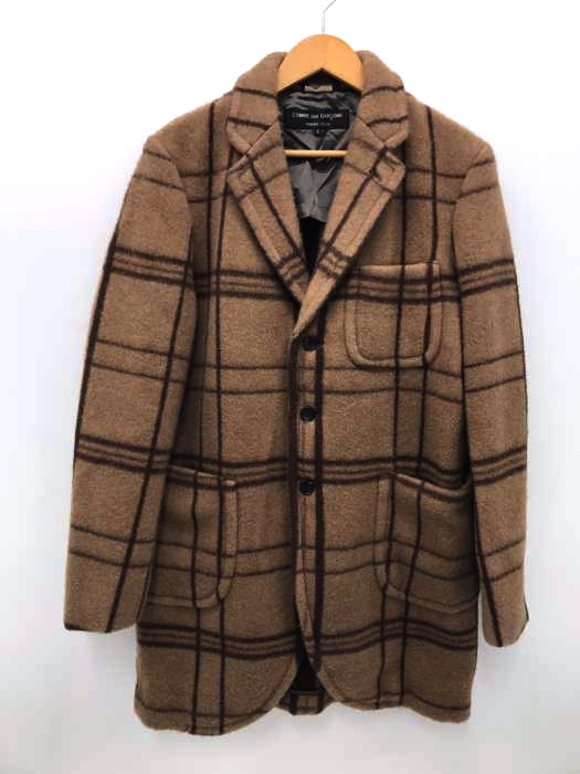 COMME des GARCONS HOMME PLUS（コムデギャルソンオムプリュス） AD2013 the Tree of Youth期 look8 ブランケット地チェックロングジャケット メンズ アウター