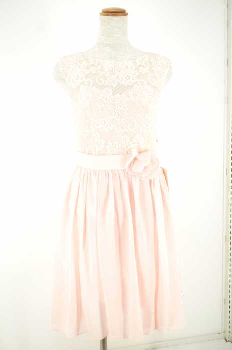 LAN TING BRIDE() レースシフォン切替ノースリーブドレスワンピース レディース ワンピース