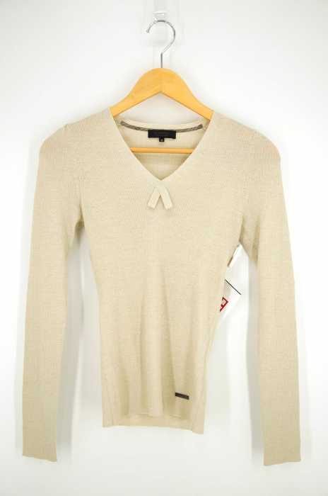BURBERRY BLACK LABEL （バーバリーブラックレーベル） ラメVネックトップス レディース トップス
