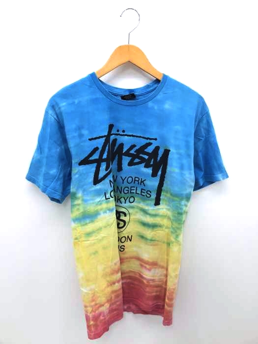 Stussy(ステューシー) ロゴプリント ワールドツアー タイダイTシャツ メンズ トップス