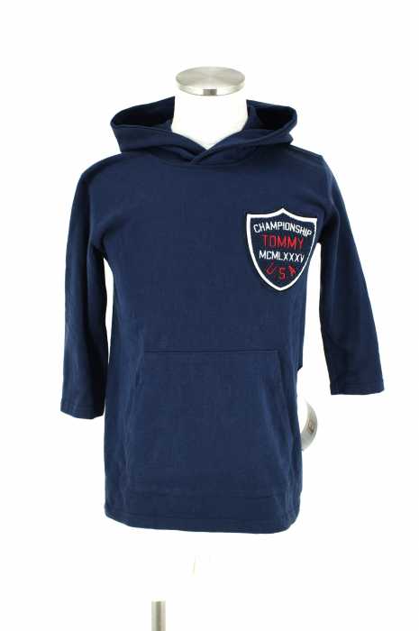 TOMMY （トミー） 7分袖コットンプルオーバーパーカー メンズ トップス
